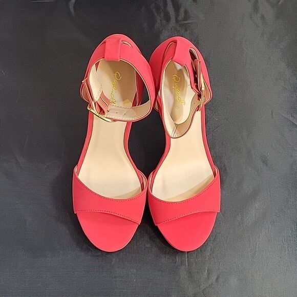 BRAND NEW QUPID ADJUSTABLE BUCKLE ANKLE STRAP OPEN TOE HIGH HEEL OPEN TOE SANDAL - Picture 4 of 14